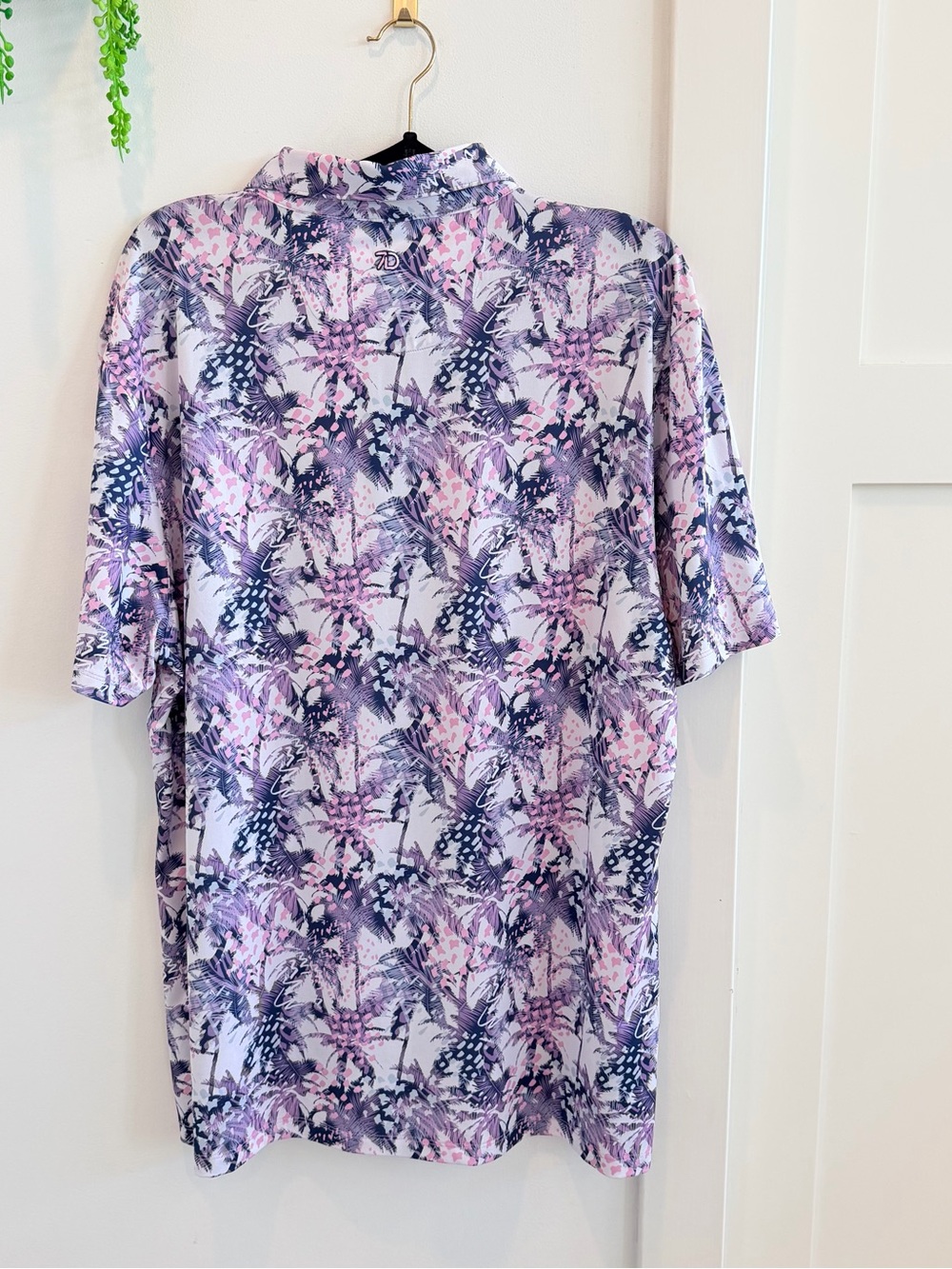 7 Diamonds Floral Print Lightweight Polo Golf Shirt Men’s Size XL - Picture 5 of 9